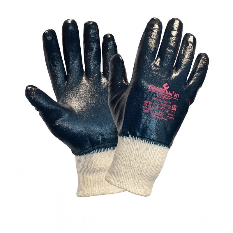 Перчатки нитриловые DIGGERMAN LIGHT РП облегченные (Размер 10)