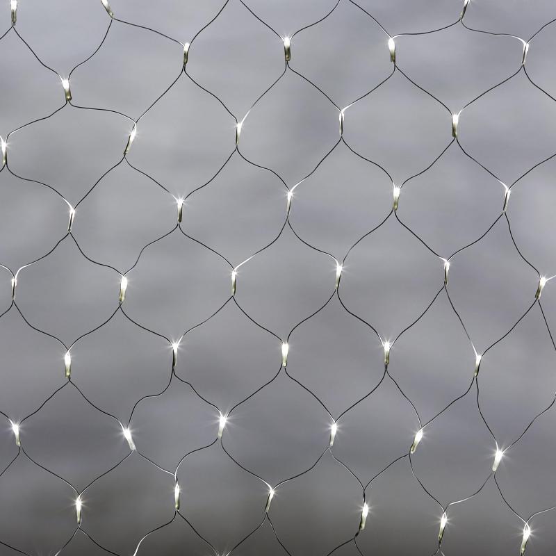 Электрогирлянда сетка 160л.LED бел.пров.бел.бегущ.лампы 1.8x1м Е96508