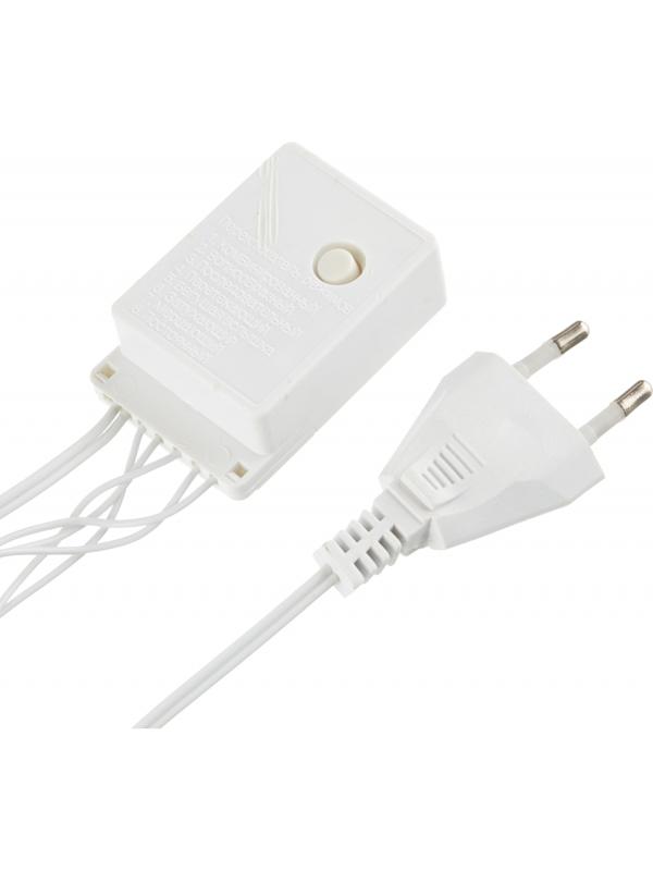 Электрогирлянда сетка 160л.LED бел.пров.бел.бегущ.лампы 1.8x1м Е96508