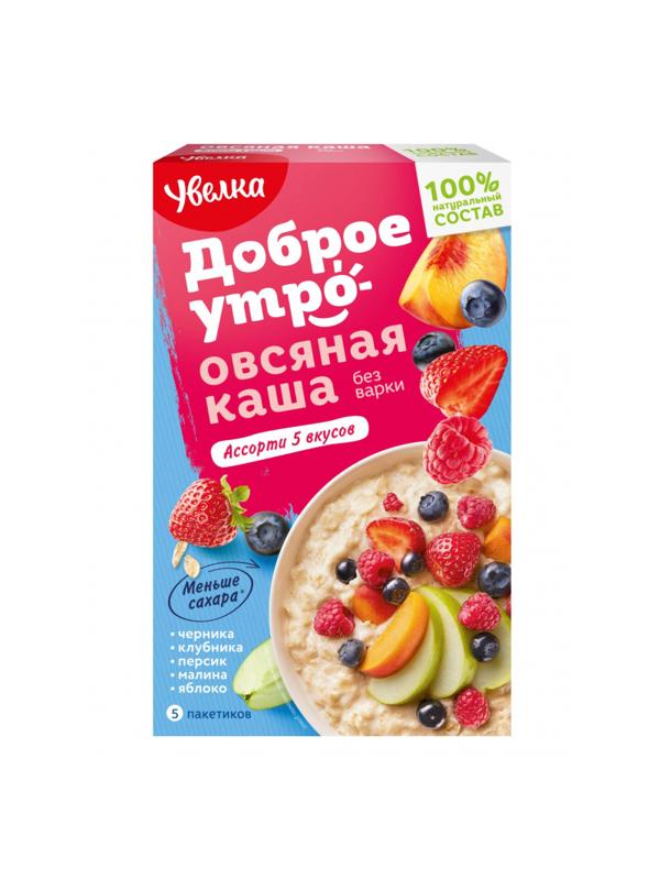 Каша Увелка овсяная ассорти, 5штx40г/уп