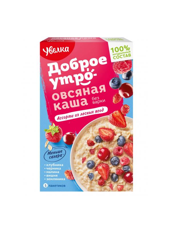 Каша Увелка овсяная Ассорти из лесных ягод, 5штx40г/уп