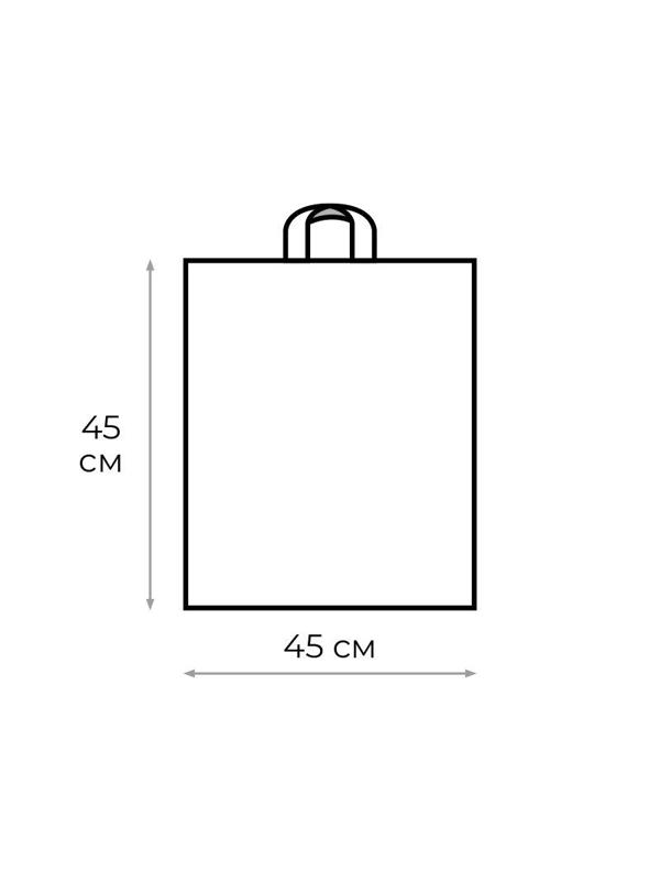 Пакет с петлевой ручкой 45х45+3 (55) матовый Борг  50 шт/уп