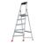 Стремянка складная Krause SAFETY 5 ступеней с полочкой 128959