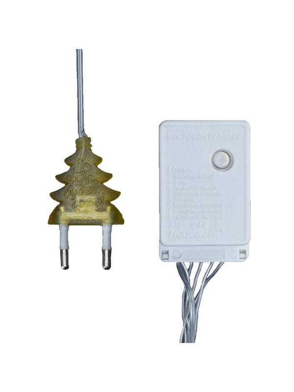 Электрогирлянда Бахрома 1.8 х 0.5 м , IP20, 48 LED,желт, 8 реж, 3556833