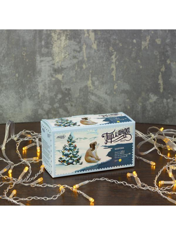 Электрогирлянда Бахрома 1.8 х 0.5 м , IP20, 48 LED,желт, 8 реж, 3556833