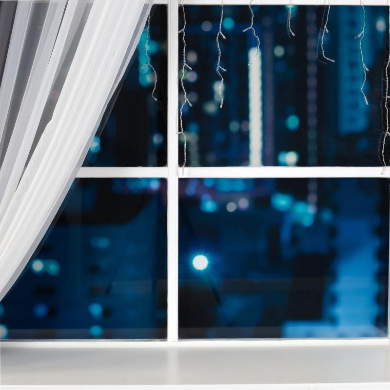 Электрогирлянда Бахрома 3 х 0.5 м , IP20,80 LED, бел, 8 реж, 3556845