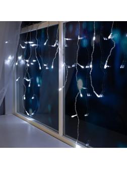 Электрогирлянда Бахрома 3 х 0.5 м , IP20,80 LED, бел, 8 реж, 3556845