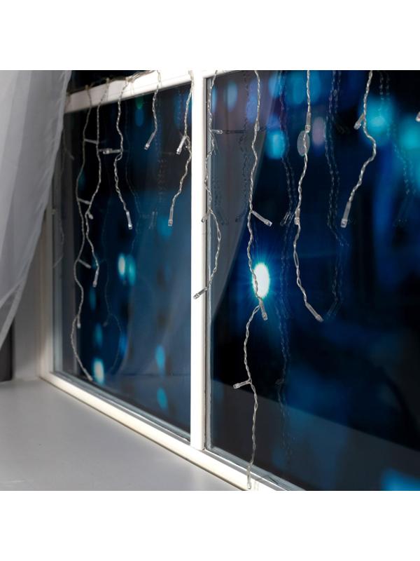 Электрогирлянда Бахрома 3 х 0.5 м , IP20,80 LED, бел, 8 реж, 3556845