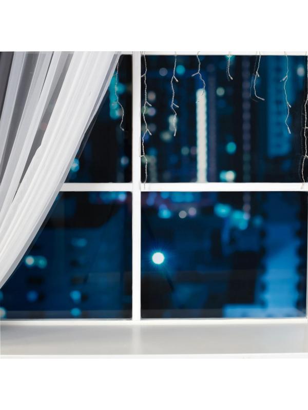 Электрогирлянда Бахрома 3 х 0.5 м , IP20,80 LED, бел, 8 реж, 3556845