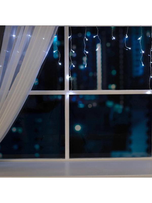 Электрогирлянда Бахрома 3 х 0.5 м , IP20,80 LED, бел, 8 реж, 3556845