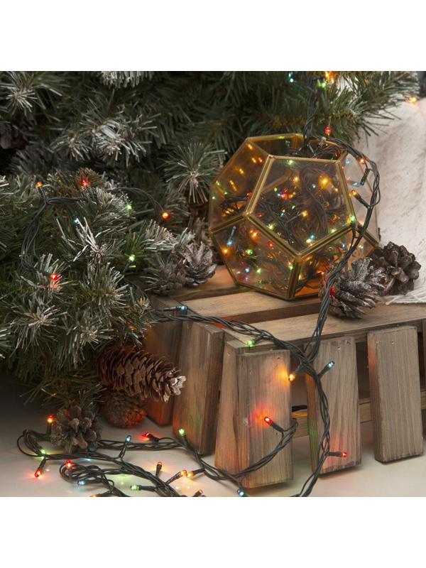 Электрогирлянда Нить 5.5 м,IP20,140 ламп, мульти, 8 режимов, 220 В 670999