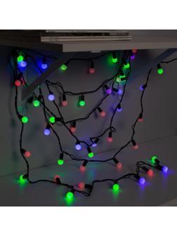 Электрогирлянда Нить 20 мШарики 1.5 см, IP44, 200 LED, мульти 220 В 671568