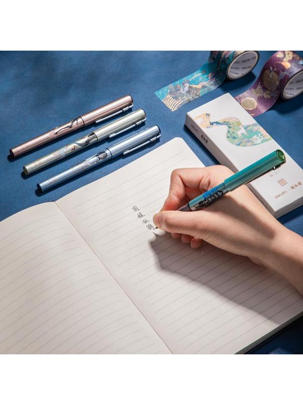 Роллер Deli линия 0,5мм, черная, корпус в ассортименте 4 шт./уп S852