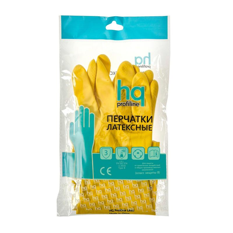Перчатки латексные HQ Profiline арт.73584 желтые р.M