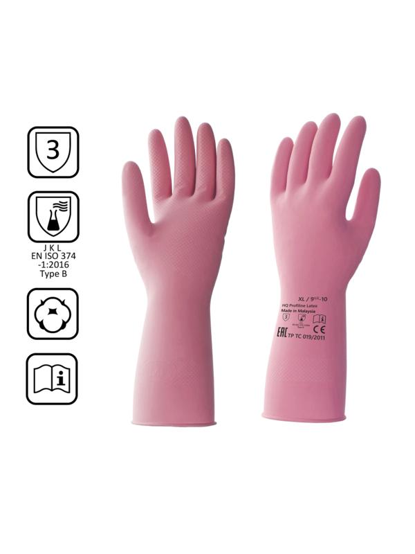 Перчатки латексные HQ Profiline арт.73588 красные р.XL