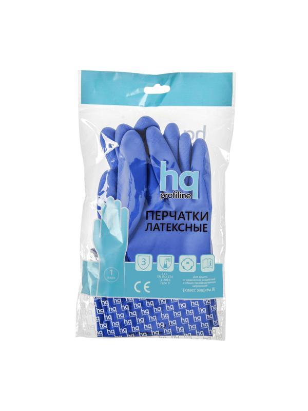 Перчатки латексные HQ Profiline арт.74736 синие р.XL