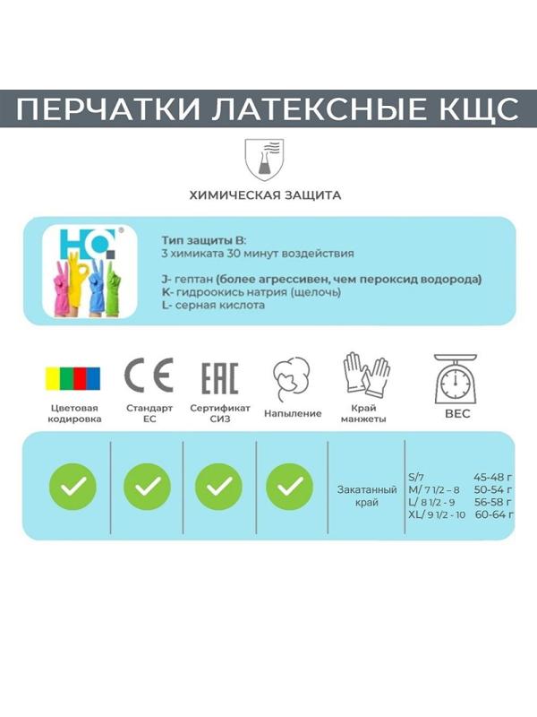 Перчатки латексные HQ Profiline арт.74736 синие р.XL