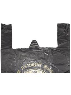 Пакет-майка ПНД 43+20х69 см 27 мкм черная WWW 50 шт/уп