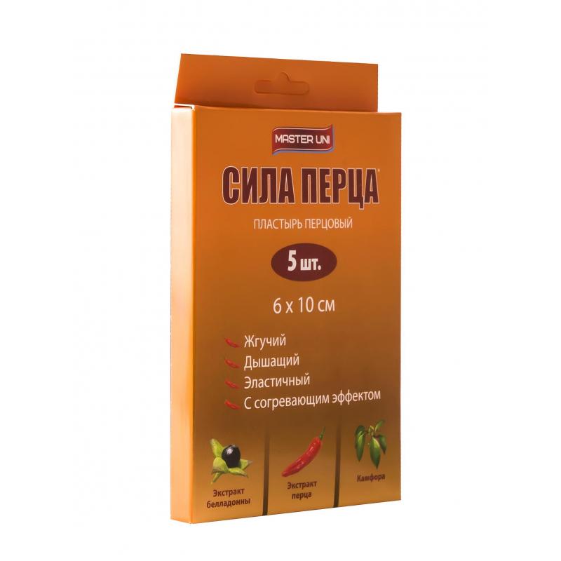 Перевяз. ср-ваПластырь мед. перц,6х10см,перф.Master Uni Сила Перца5ш/у