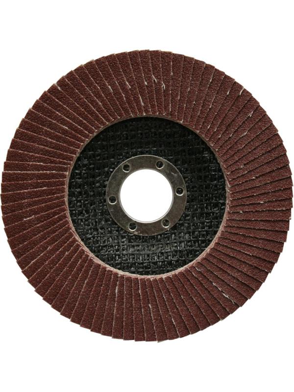 Круг лепестковый торцевой  ПРАКТИКА Профи d125х22.2мм, Р40, КЛТ1 (032-355)