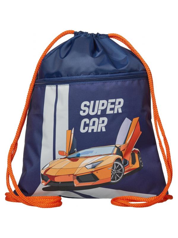Мешок для обуви №1Schoo  Super car  330x420 мм, карман, МО-20-2