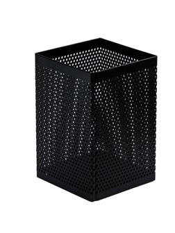 Подставка для письменных принадлежностей, кв, мет сетка, черн, 73x73x115мм