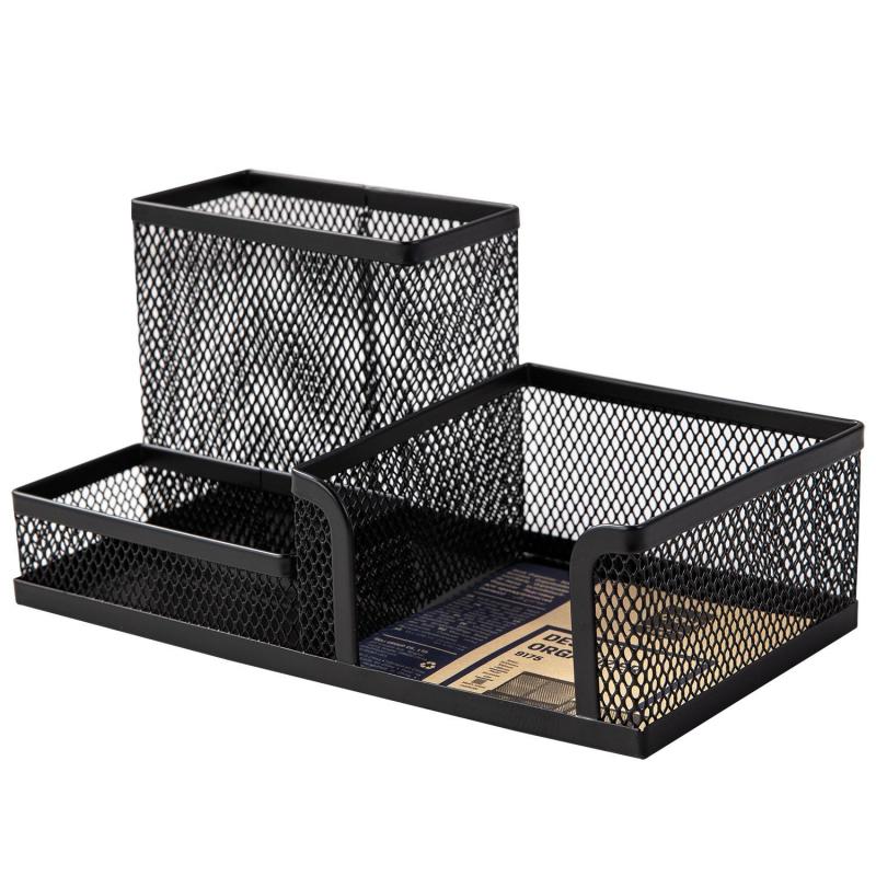 Подставка для письменных и канц прин,3 от,м сетка,чер,215x75x53 мм