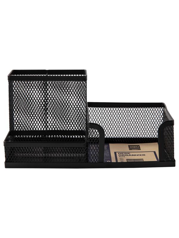 Подставка для письменных и канц прин,3 от,м сетка,чер,215x75x53 мм