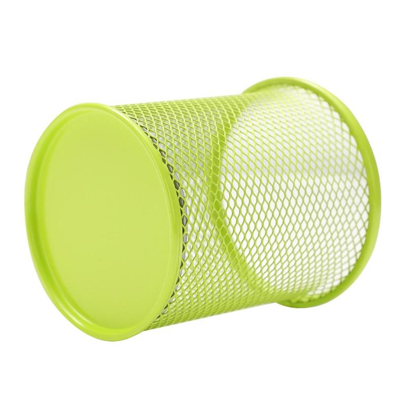 Подставка для письменных принадлежностей,круг,мет сетка, цв в асс, 91x98 мм