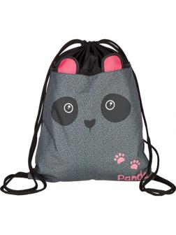 Мешок для обуви №1School Panda, карман, 360x470 мм,МО-26-2