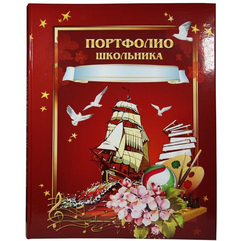 Портфолио школьн ламин Паруса с гребешками с цв листами в файлах 14шт