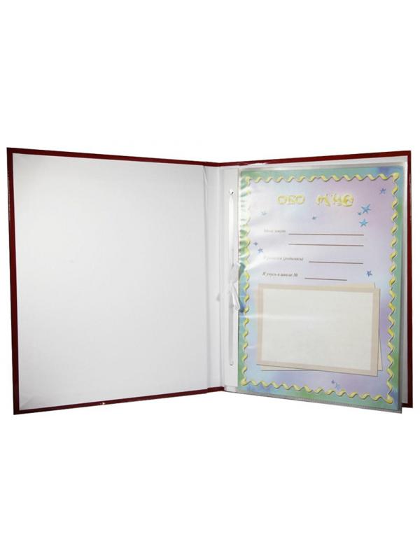 Портфолио школьн ламин Паруса с гребешками с цв листами в файлах 14шт