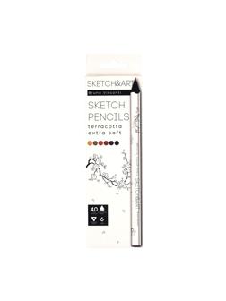 Набор карандашей SKETCH&ART4 мм, ТЕРРАКОТА 6 ЦВ. 30-0118/06