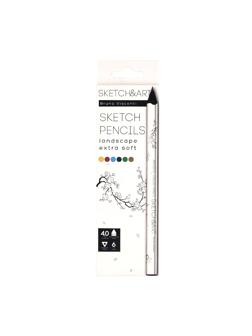Набор карандашей SKETCH&ART 4 мм ЛЕСНОЙ ПЕЙЗАЖ 6 ЦВ. 30-0118/07