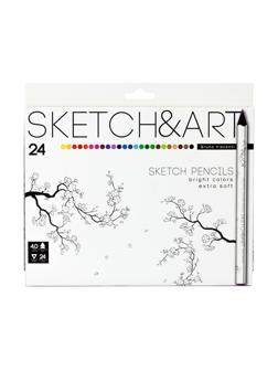 Набор карандашей SKETCH&ART 4 мм, 24 ЦВ. 30-0115