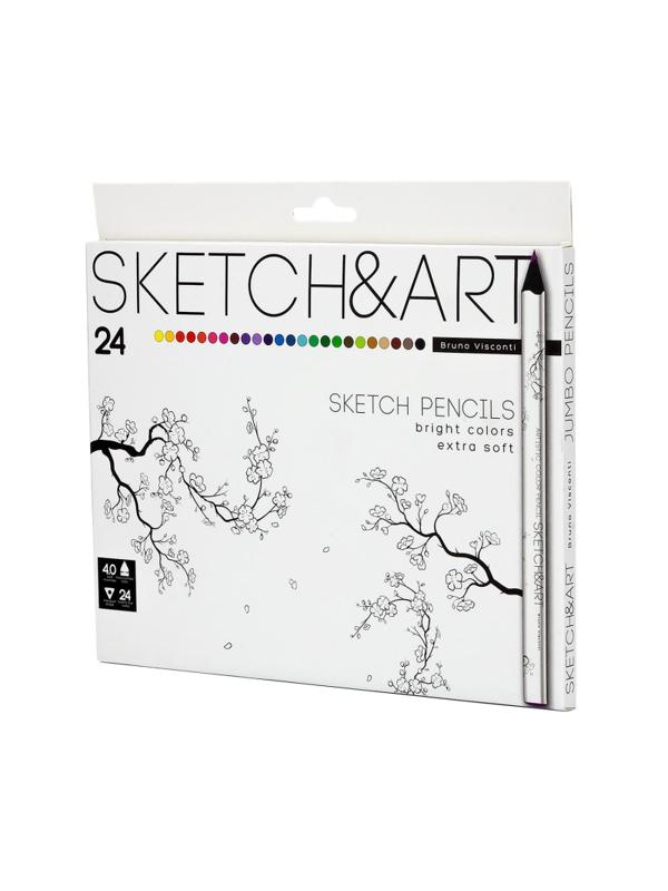 Набор карандашей SKETCH&ART 4 мм, 24 ЦВ. 30-0115