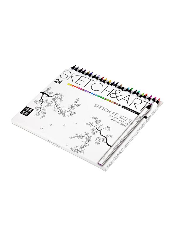 Набор карандашей SKETCH&ART 4 мм, 24 ЦВ. 30-0115