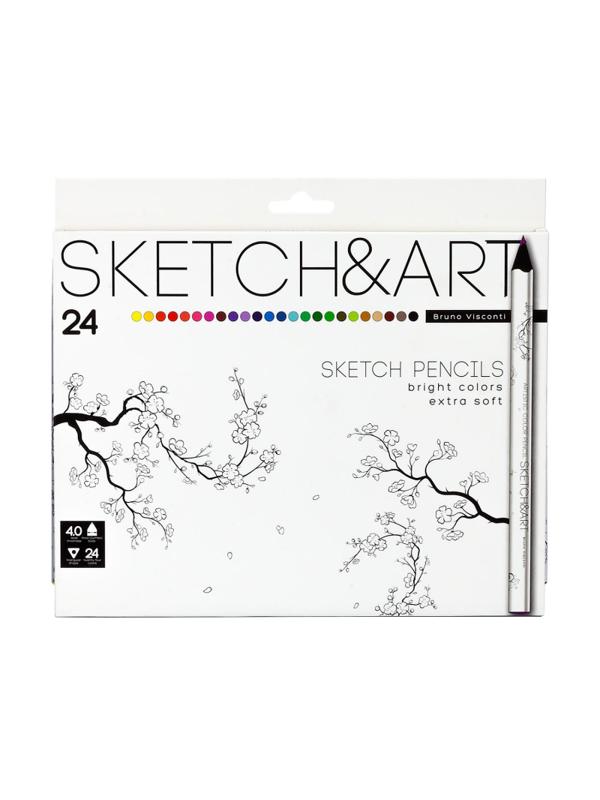 Набор карандашей SKETCH&ART 4 мм, 24 ЦВ. 30-0115