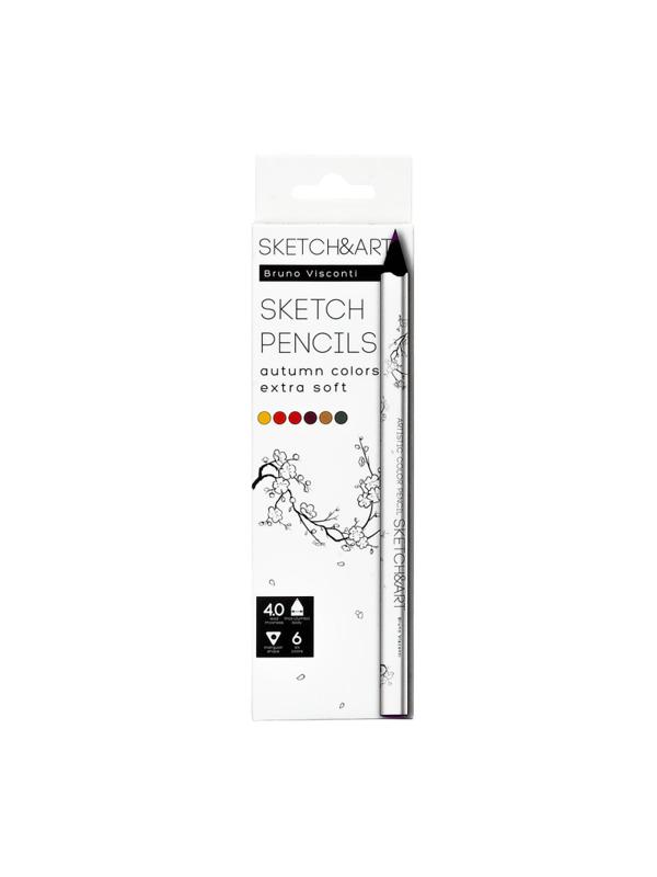 Набор карандашей SKETCH&ART4 мм,ОСЕННИЙ ПЕЙЗАЖ 6 ЦВ. 30-0118/10