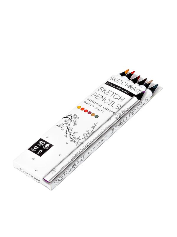 Набор карандашей SKETCH&ART4 мм,ОСЕННИЙ ПЕЙЗАЖ 6 ЦВ. 30-0118/10