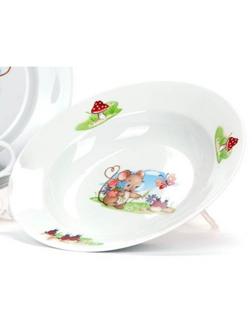 Тарелка детская глубокая d=200мм Мышата Гладкий край (50282)