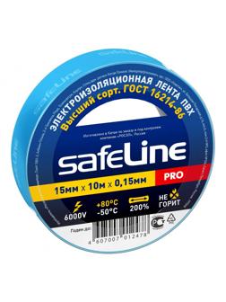 Изолента Safeline 15мм х 10м синий 9359