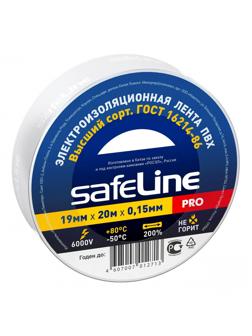 Изолента Safeline 19мм х 20м белый 9369