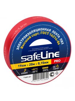 Изолента Safeline 19мм х 20м красный 9368