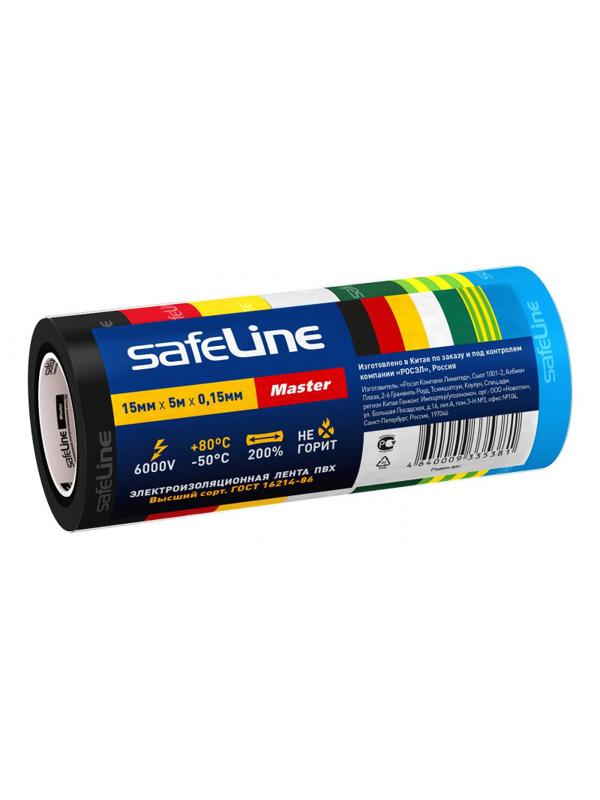 Изолента SafeLine Master 15мм х 5м комплект цветов 7шт/уп. 22899