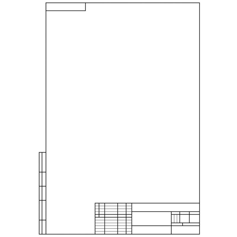 Папка для черчения 10л,А3 с вертикальным штампом,190г,Классика 060474