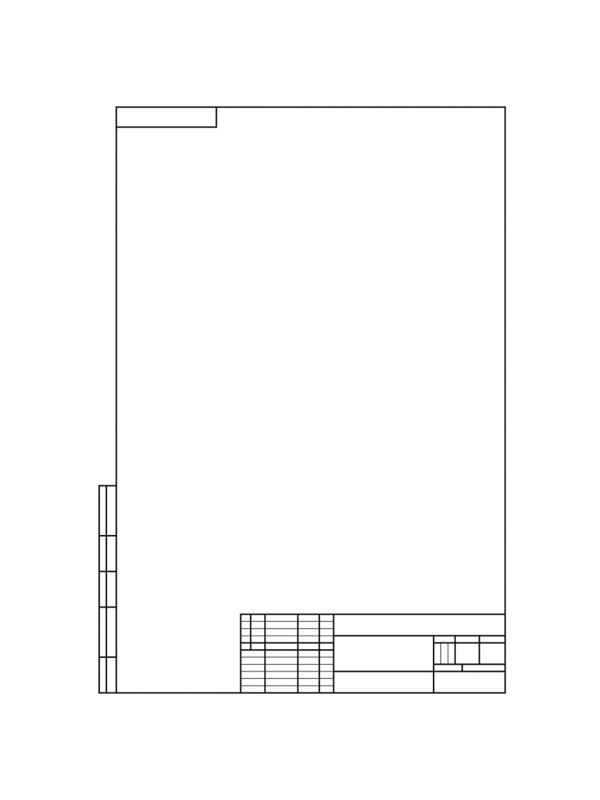 Папка для черчения 10л,А3 с вертикальным штампом,190г,Классика 060474
