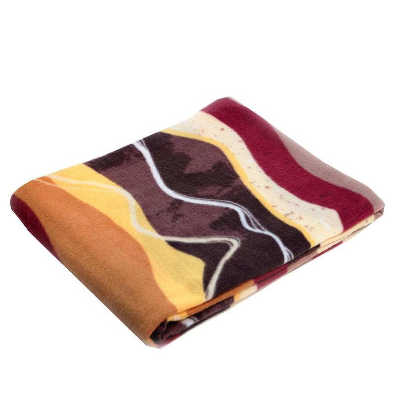 Плед Флис 130х150 см, 120 гр/м2 Орнамент Абстрактные волны