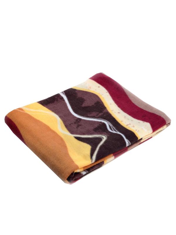 Плед Флис 130х150 см, 120 гр/м2 Орнамент Абстрактные волны