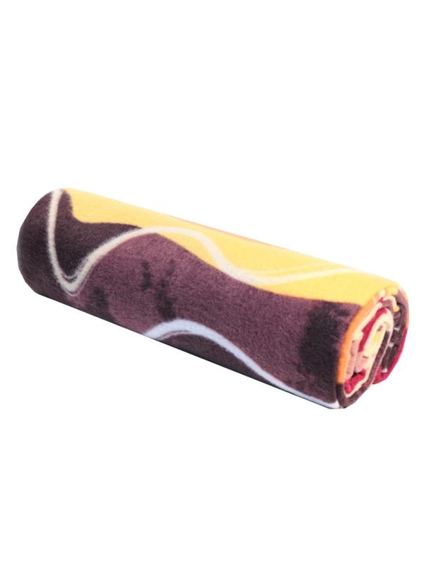 Плед Флис 130х150 см, 120 гр/м2 Орнамент Абстрактные волны